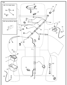 Electrical Group (7800736elec) Diagram and Parts List for 7800736-96042010200 2011 Briggs and Stratton Lawn Tractor